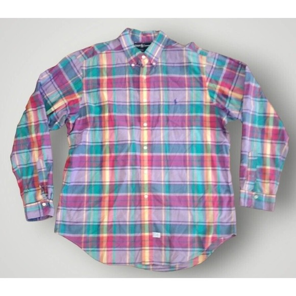 Ralph Lauren Other - Vintage Ralph Lauren Colorful Plaid Button Down Shirt Size XL USA Made
